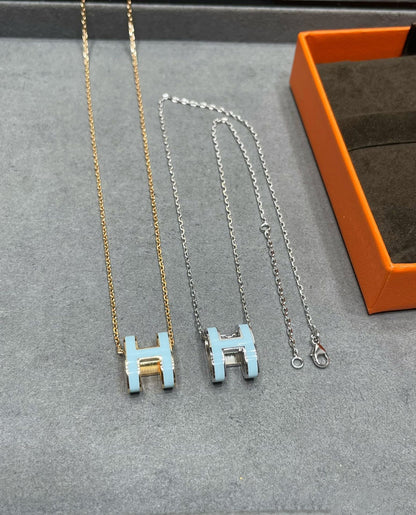 [⭐Reverie Jewels]POP H SKY BLUE NECKLACE