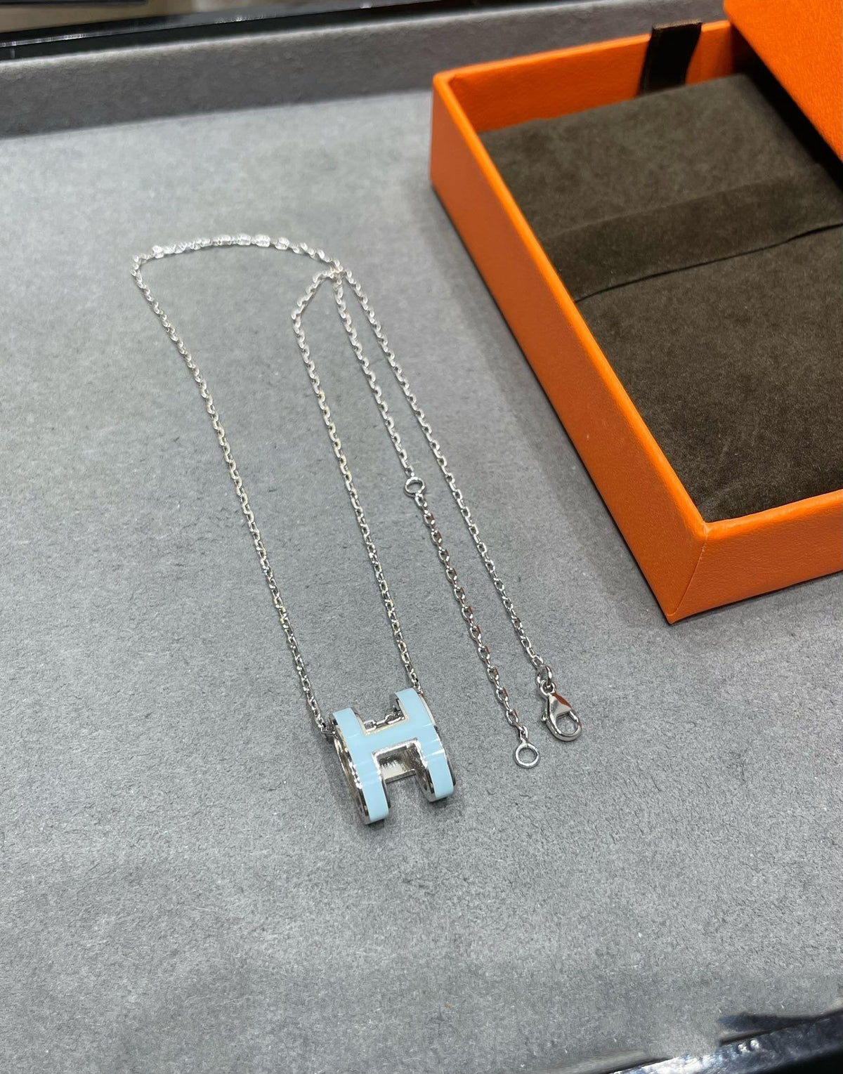 [⭐Reverie Jewels]POP H SKY BLUE NECKLACE