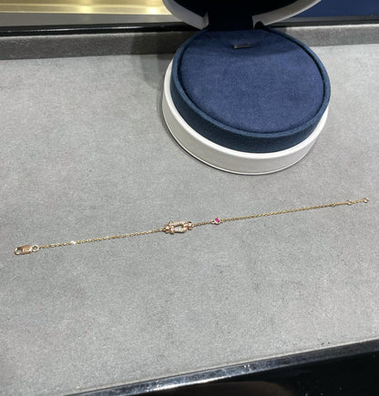 [⭐Reverie Jewels]FORCE 10 DIAMOND CHAIN LINK PINK GOLD BRACELET