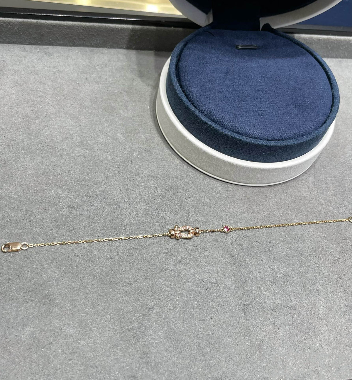 [⭐Reverie Jewels]FORCE 10 DIAMOND CHAIN LINK PINK GOLD BRACELET