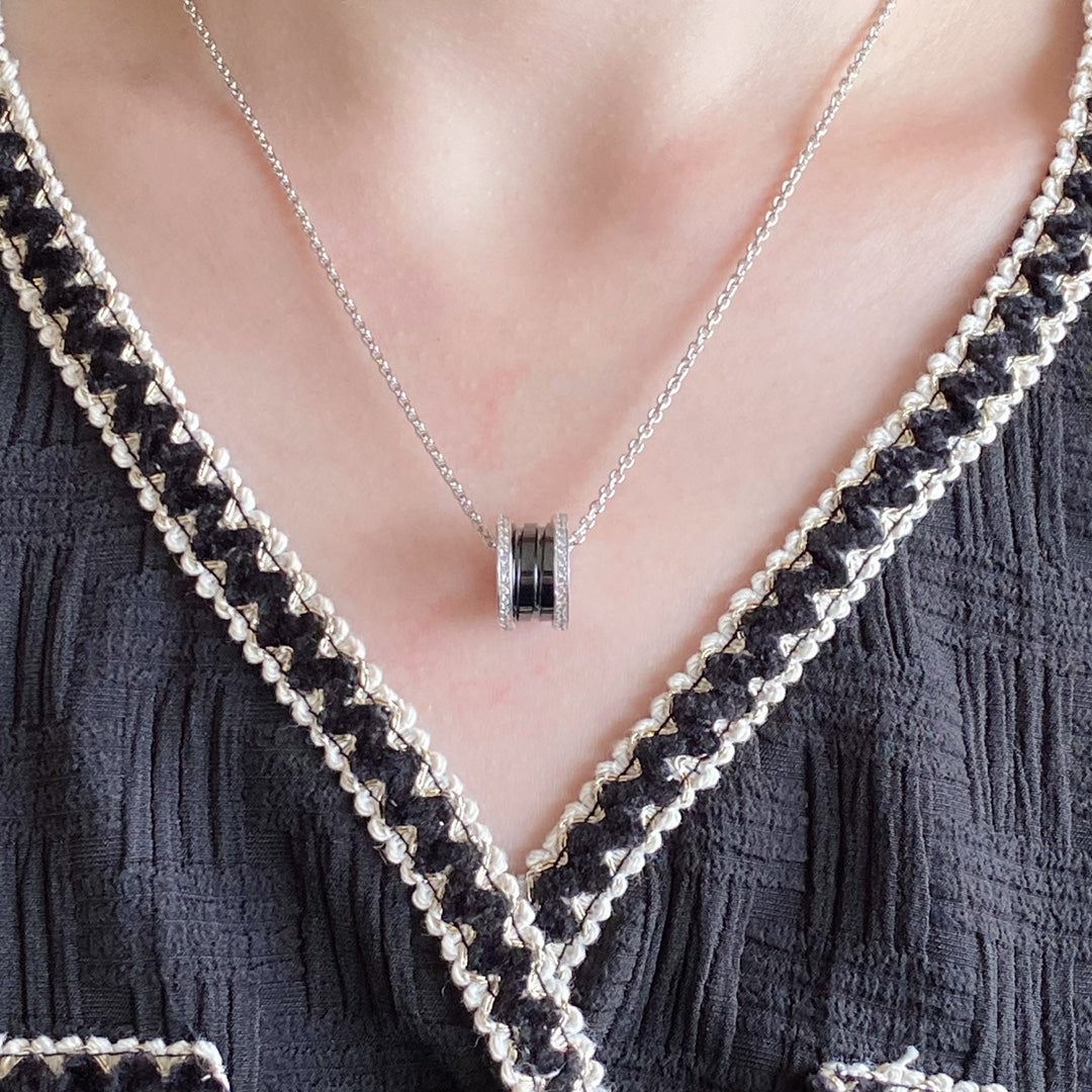 [⭐Reverie Jewels]ZERO 1 DIAMOND CERAMIC NECKLACE