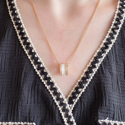 [⭐Reverie Jewels]ZERO 1 DIAMOND CERAMIC NECKLACE