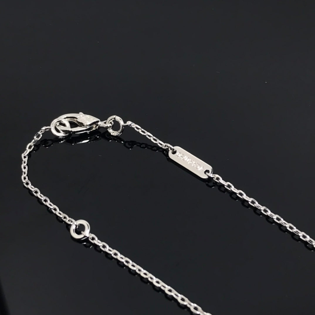[⭐Reverie Jewels]CLOVER PIETERSITE SILVER LONG NECKLACE