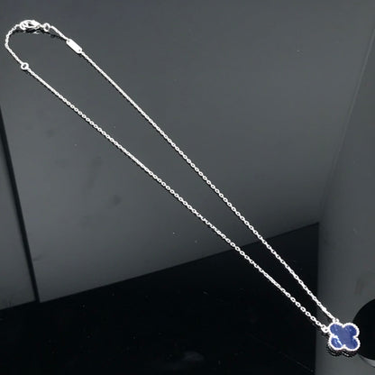 [⭐Reverie Jewels]CLOVER PIETERSITE SILVER LONG NECKLACE