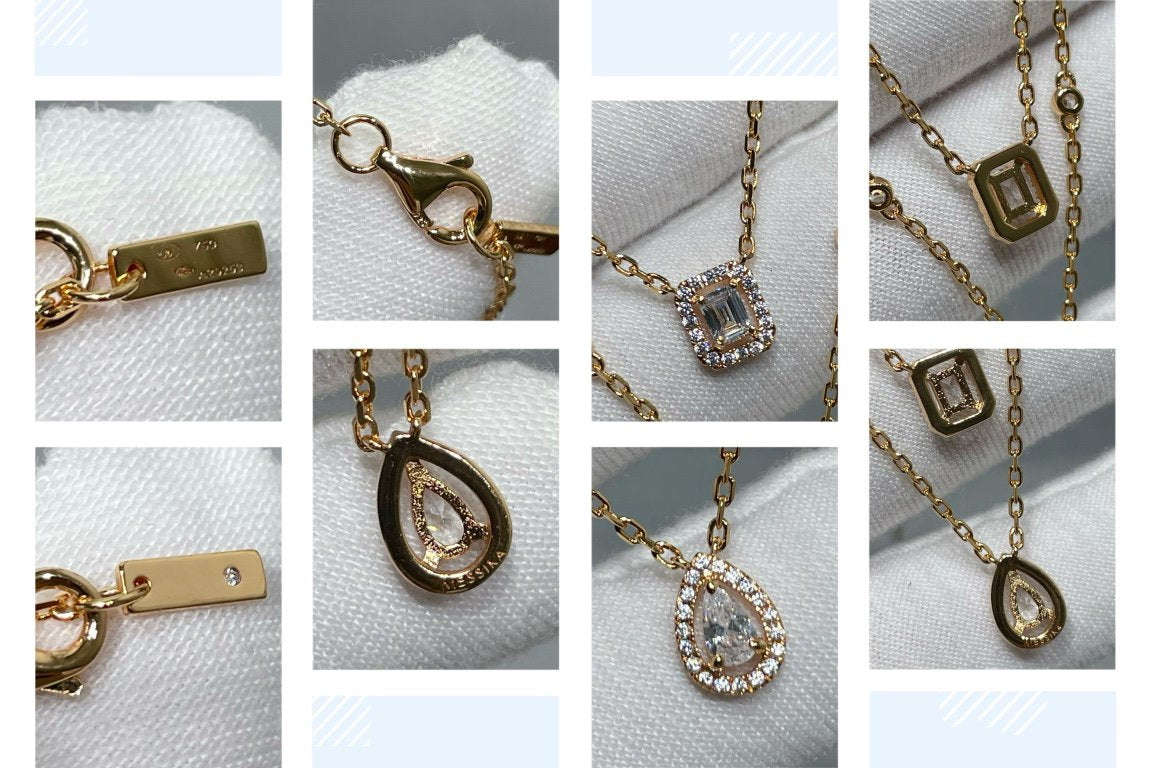 [⭐Reverie Jewels]MY TWIN 2 ROW DIAMOND NECKLACE