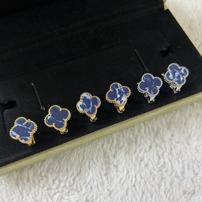 [⭐Reverie Jewels]CLOVER PIETERSITE MEDIUM STUD EARRINGS