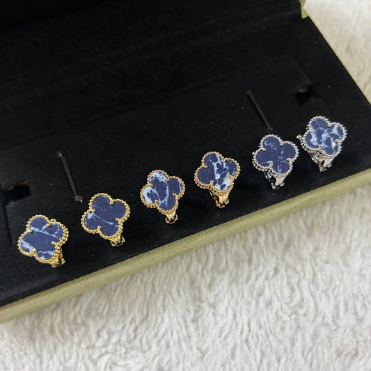 [⭐Reverie Jewels]CLOVER PIETERSITE MEDIUM STUD EARRINGS
