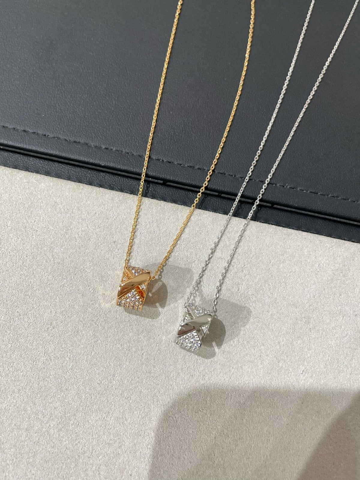 [⭐Reverie Jewels]LIENS EVIDENCE DIAMOND PAVED NECKLACE