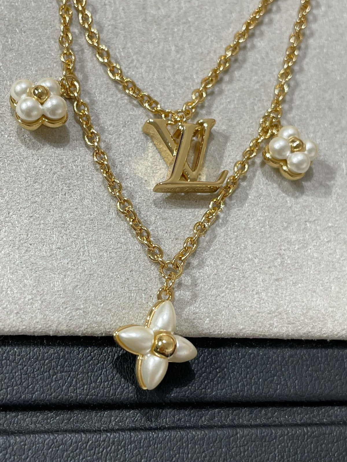 [⭐Reverie Jewels]FLOWERGRAM GOLD MOP DOUBLE ROW NECKLACE