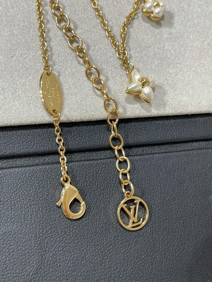 [⭐Reverie Jewels]FLOWERGRAM GOLD MOP DOUBLE ROW NECKLACE