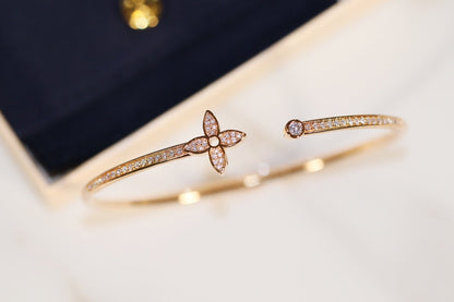 [⭐Reverie Jewels]IDYLLE GOLD OPEN BRACELET DIAMOND PAVED