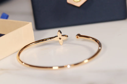 [⭐Reverie Jewels]IDYLLE GOLD OPEN BRACELET DIAMOND PAVED