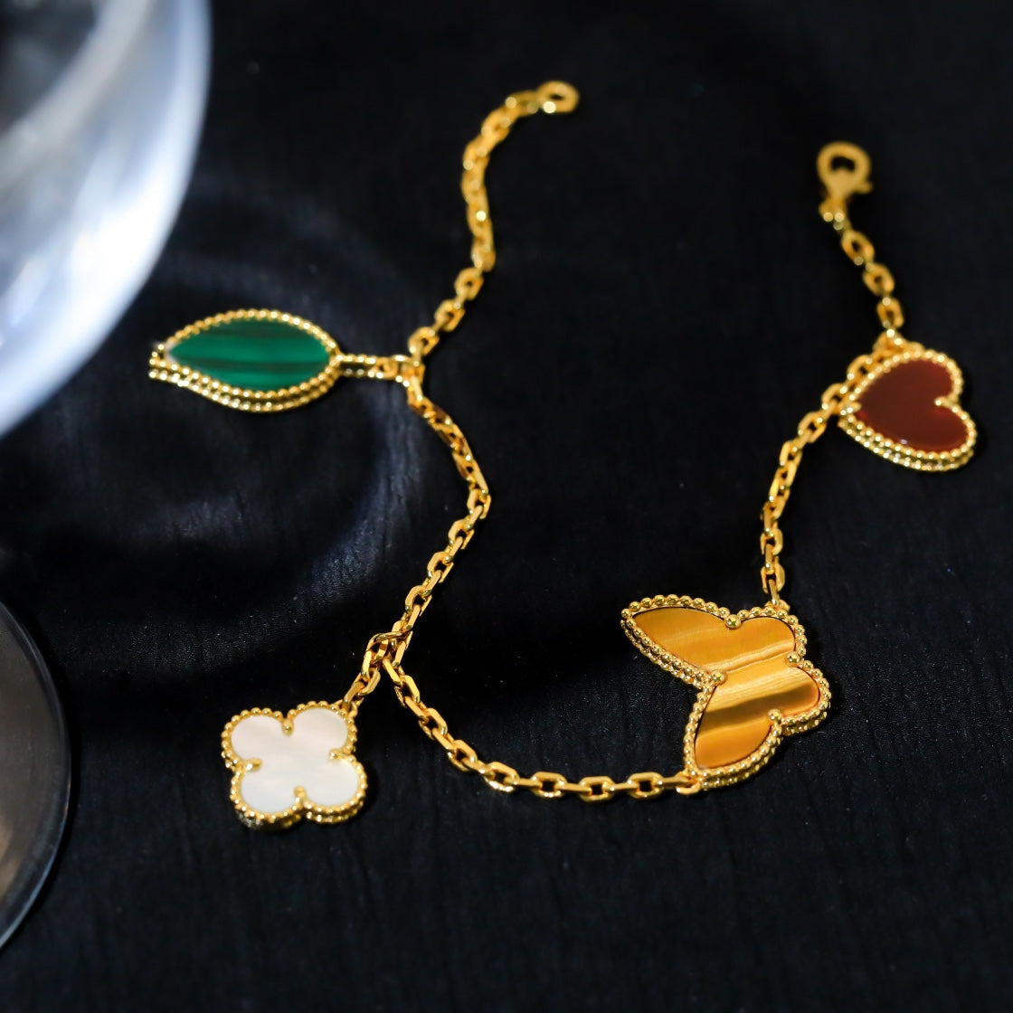 [⭐Reverie Jewels]LUCKY SPRING 5 MOTIF GOLD BRACELET