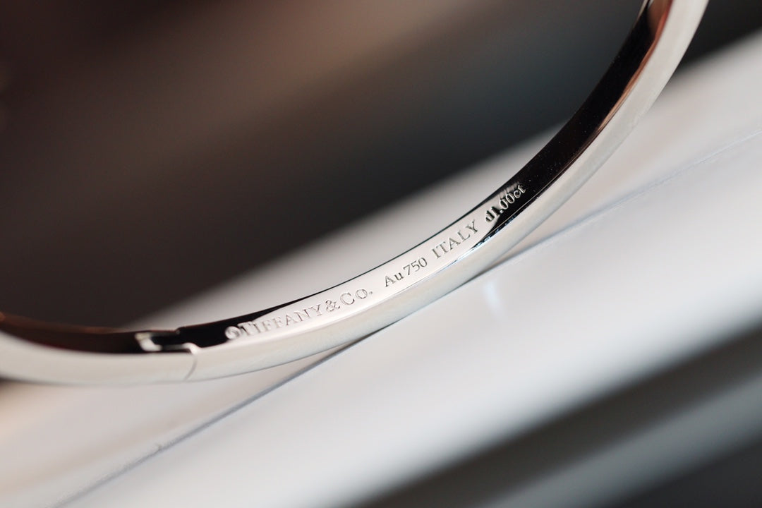 [Reverie Jewels]NARROW T1 HINGED BANGLE DIAMOND SILVER