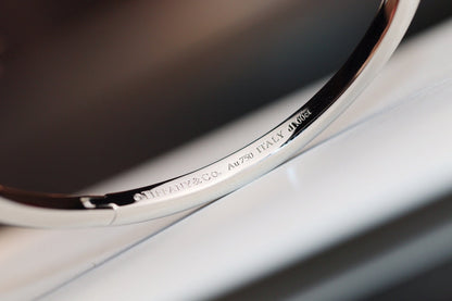 [Reverie Jewels]NARROW T1 HINGED BANGLE DIAMOND SILVER