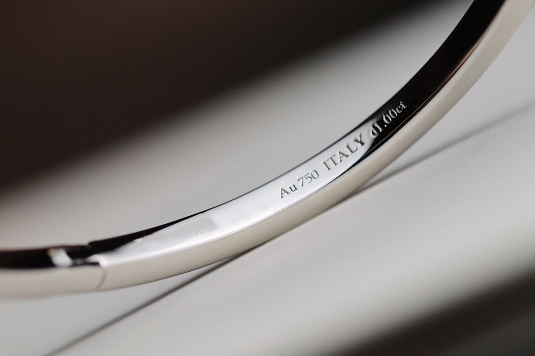 [Reverie Jewels]NARROW T1 HINGED BANGLE DIAMOND SILVER