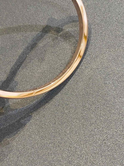 [Reverie Jewels]NARROW T1 HINGED BANGLE DIAMOND PINK GOLD