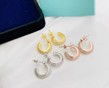[Reverie Jewels]T1 HOOP DIAMOND EARRINGS