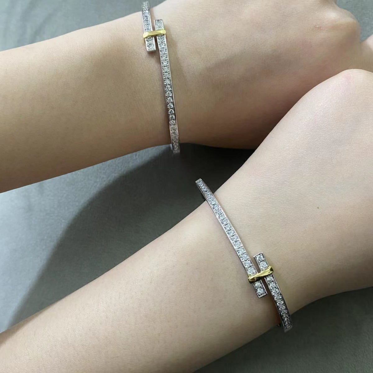 [Reverie Jewels]EDGE DIAMOND GOLD SILVER BRACELET