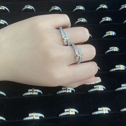 [Reverie Jewels]EDGE GOLD SILVER DIAMOND RING