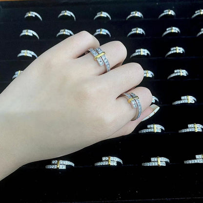 [Reverie Jewels]EDGE GOLD SILVER DIAMOND RING