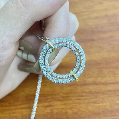 [Reverie Jewels]EDGE DIAMOND GOLD SILVER NECKLACE