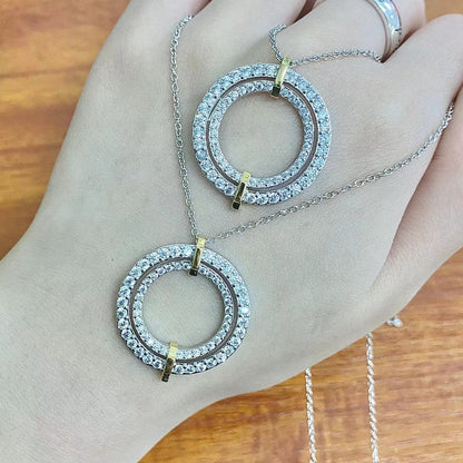 [Reverie Jewels]EDGE DIAMOND GOLD SILVER NECKLACE
