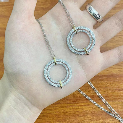 [Reverie Jewels]EDGE DIAMOND GOLD SILVER NECKLACE