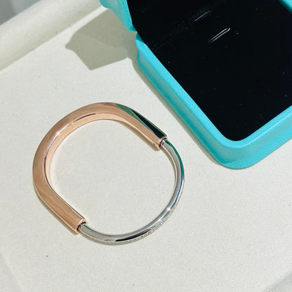 [Reverie Jewels]LOCK PINK GOLD SILVER DIAMOND BRACELET
