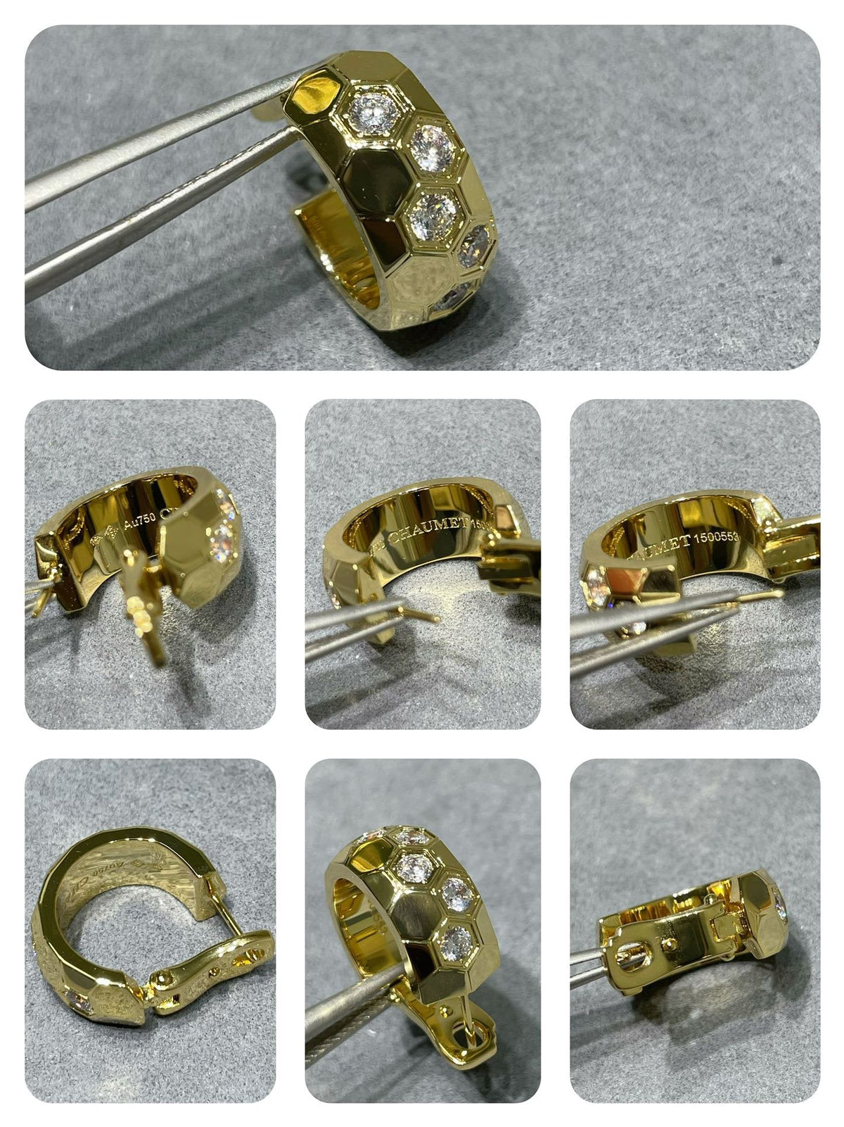 [⭐Reverie Jewels]BEE LOVE DIAMOND HOOP EARRINGS