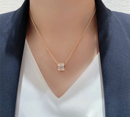 [⭐Reverie Jewels]BEE LOVE DIAMOND PAVED 3 ROW NECKLACE