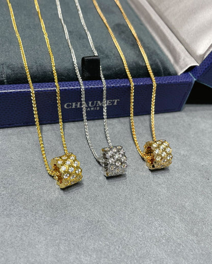 [⭐Reverie Jewels]BEE LOVE DIAMOND PAVED 3 ROW NECKLACE