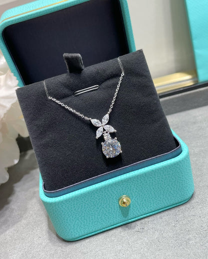 [Reverie Jewels]VICTORIA PENDANT SILVER DIAMOND NECKLACE