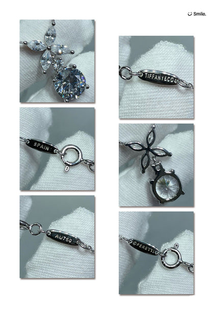 [Reverie Jewels]VICTORIA PENDANT SILVER DIAMOND NECKLACE