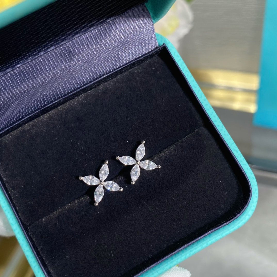 [Reverie Jewels]VICTORIA SILVER DIAMOND STUD MINI EARRINGS