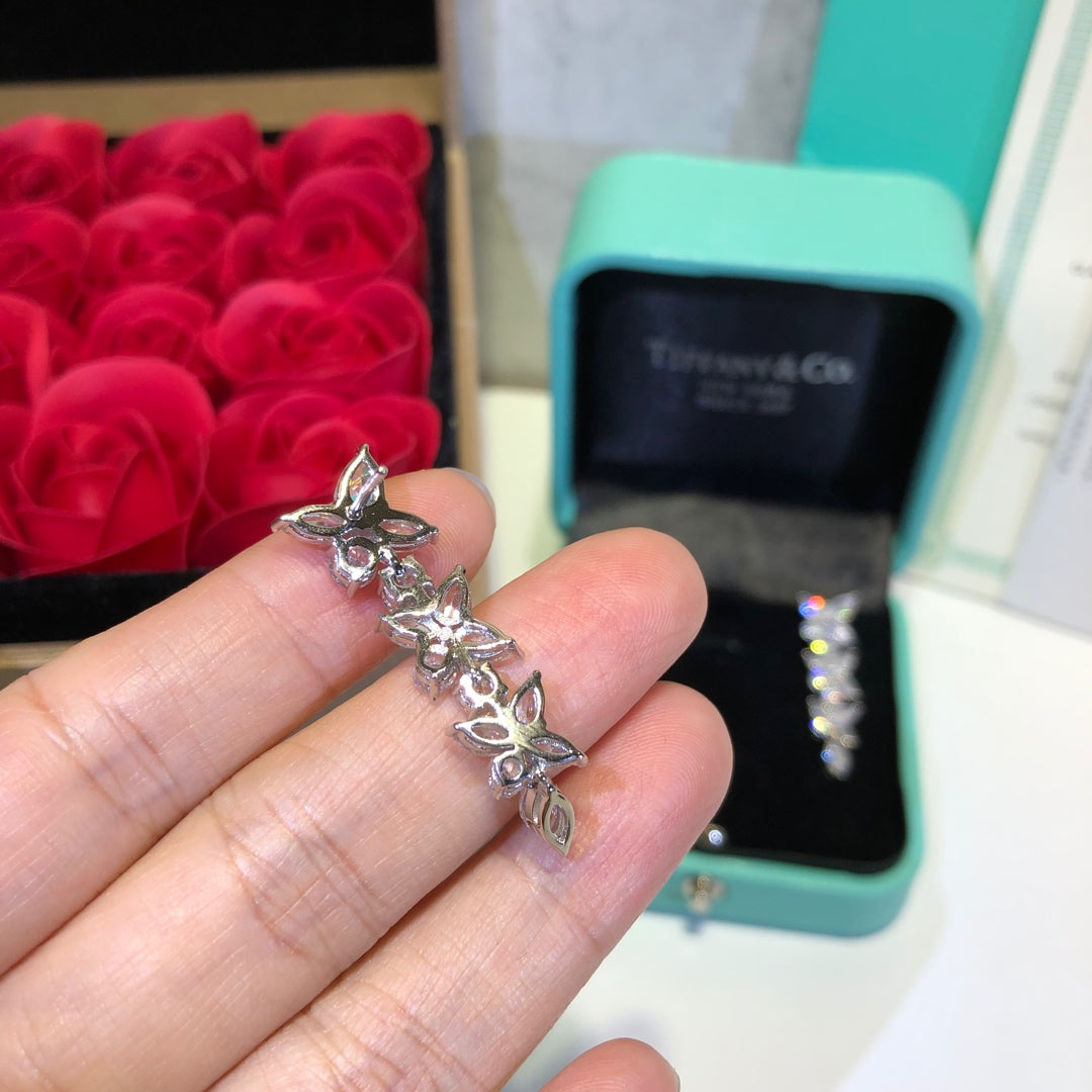 [Reverie Jewels]VICTORIA SILVER DIAMOND DROP EARRINGS