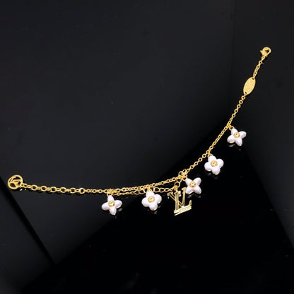 [⭐Reverie Jewels]LOGO 6 MOTIF STAR AND SUN GOLD BRACELET