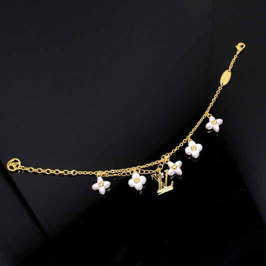 [⭐Reverie Jewels]LOGO 6 MOTIF STAR AND SUN GOLD BRACELET