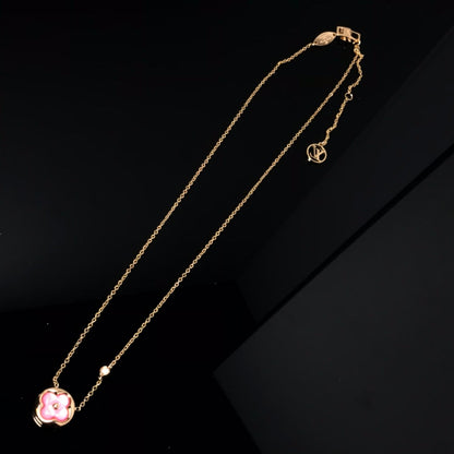 [⭐Reverie Jewels]COLOR BLOSSOM PINK MOP SUN GOLD NECKLACE