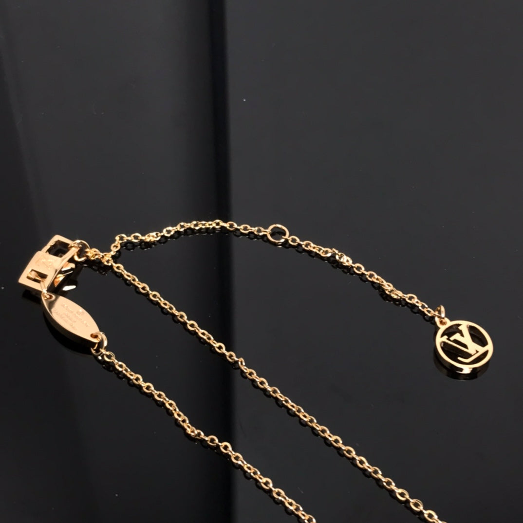 [⭐Reverie Jewels]COLOR BLOSSOM PINK MOP SUN GOLD NECKLACE