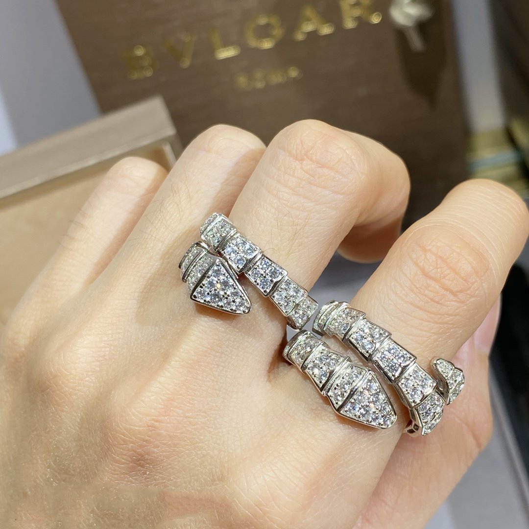 [⭐Reverie Jewels]SERPENTI RING SILVER DIAMOND PAVED
