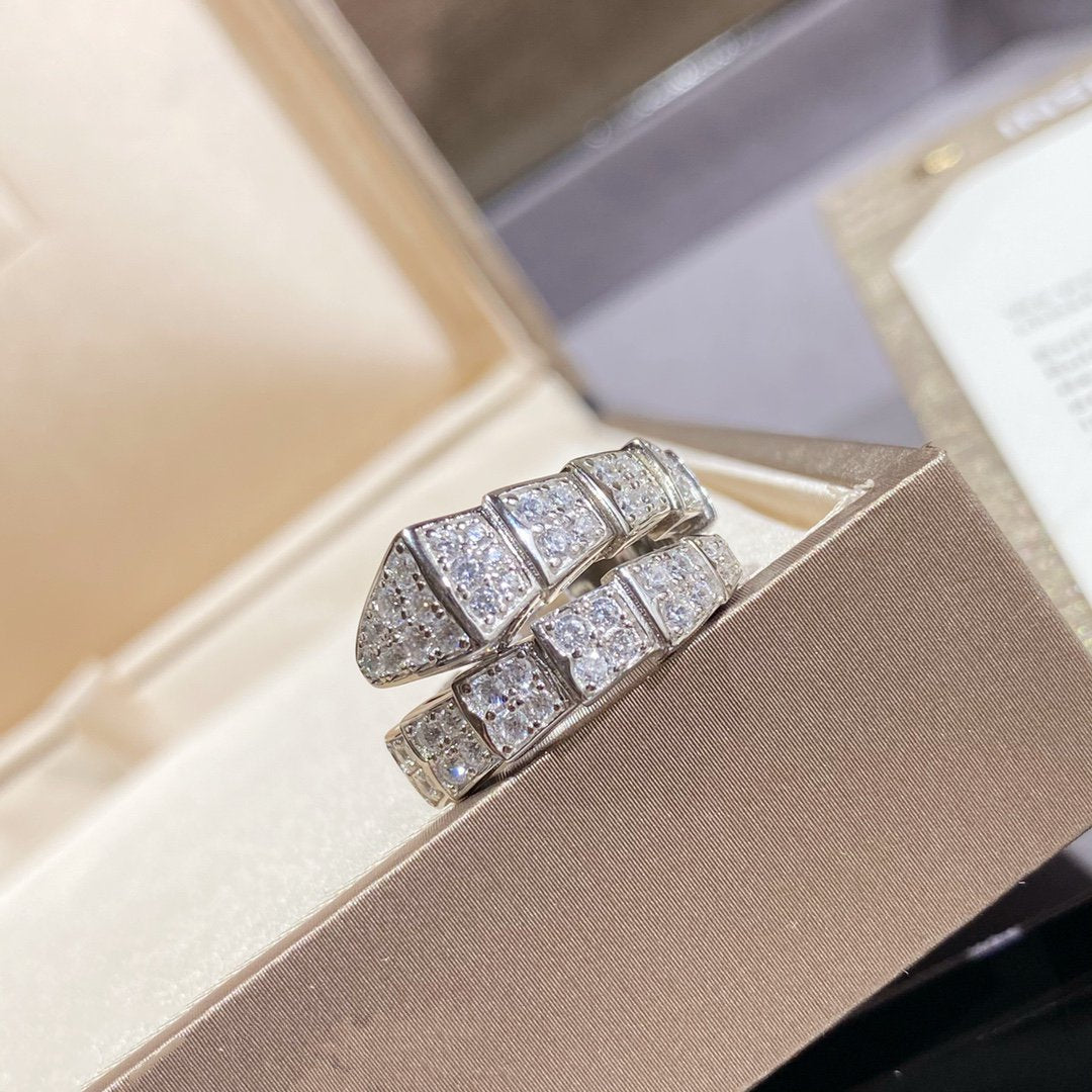[⭐Reverie Jewels]SERPENTI RING SILVER DIAMOND PAVED