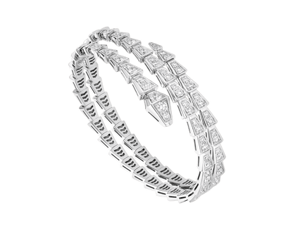 [⭐Reverie Jewels]SERPENTI BRACELET SILVER DIAMOND DOUBLE ROW