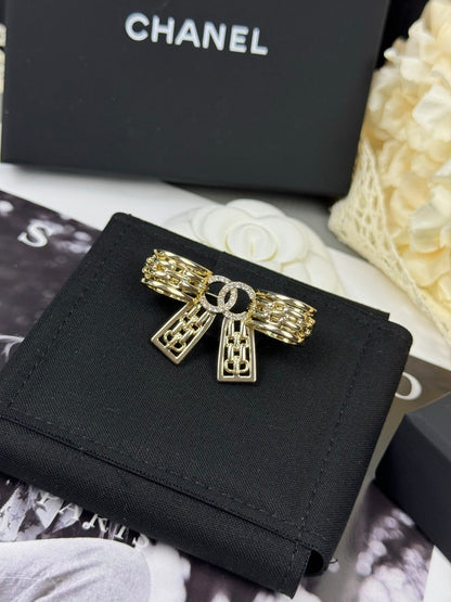 [⭐Reverie Jewels]25K Hollow Bow Brooch