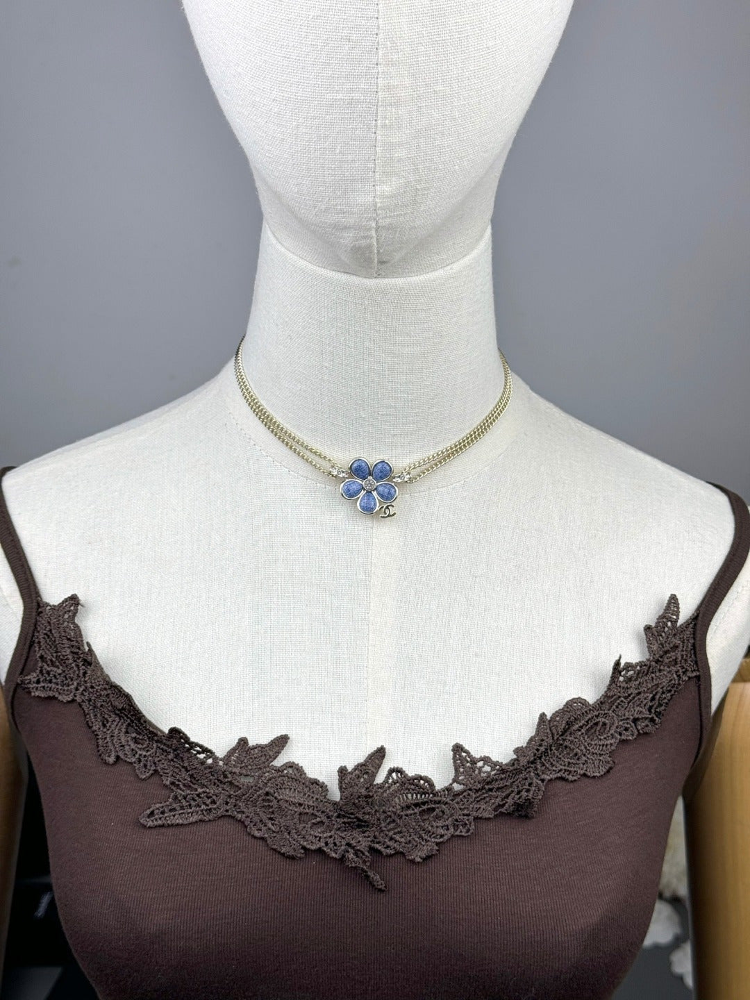 [⭐Reverie Jewels]New Blue Floral Double-Layer Necklace