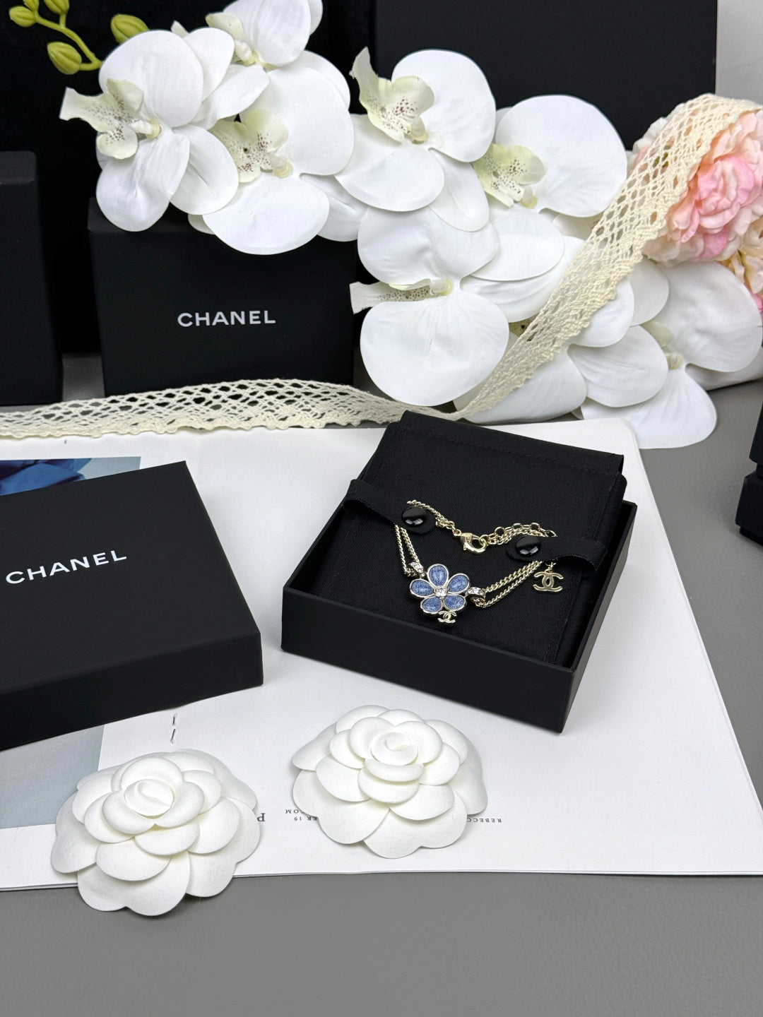 [⭐Reverie Jewels]VOLTE New Blue Floral Double-Layer Bracelet