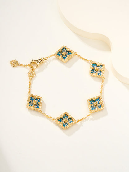 [⭐Reverie Jewels]B.C.L ENAMELED Five-Flower Bracelet（Various Colors)