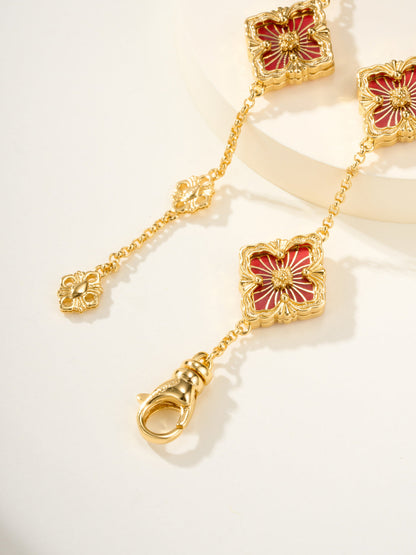 [⭐Reverie Jewels]B.C.L ENAMELED Five-Flower Bracelet（Various Colors)