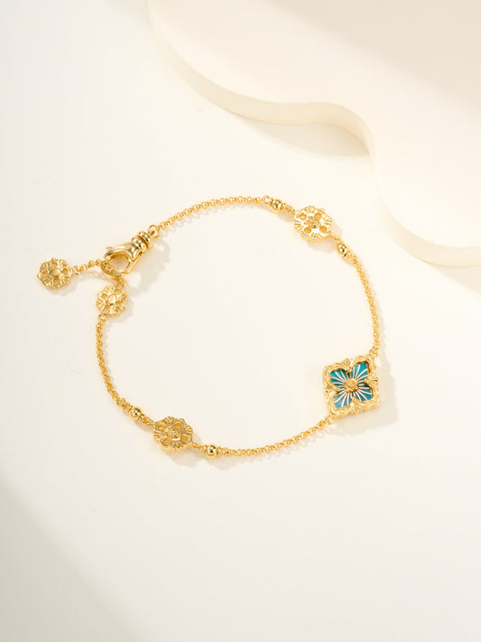[⭐Reverie Jewels]B.C.L ENAMELED One-Flower Bracelet（Various Colors)