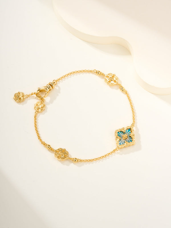 [⭐Reverie Jewels]B.C.L ENAMELED One-Flower Bracelet（Various Colors)